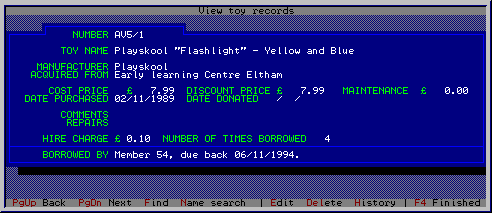 Toybase for DOS